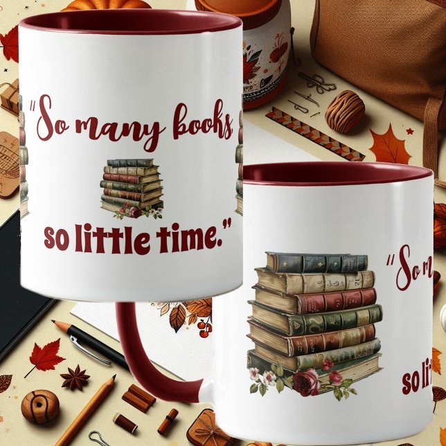 Buchliebhaber zitieren so viele Bücher so wenig Ze Tasse (Book Lovers Quote So Many Books So Little Time Fun Mug)
