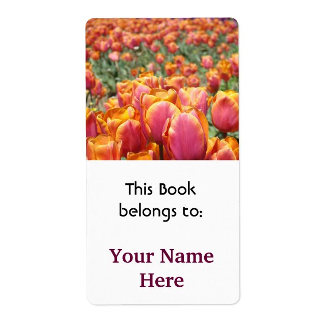 Buchmarken Dieses Buch gehört zu: Ihr Name Tulips (Vorne)