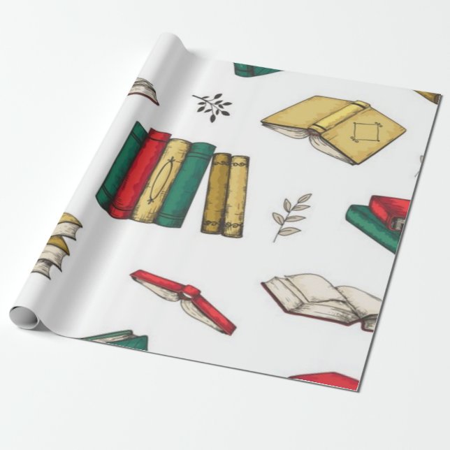 Buchmuster Geschenkpapier (Ungerollt)