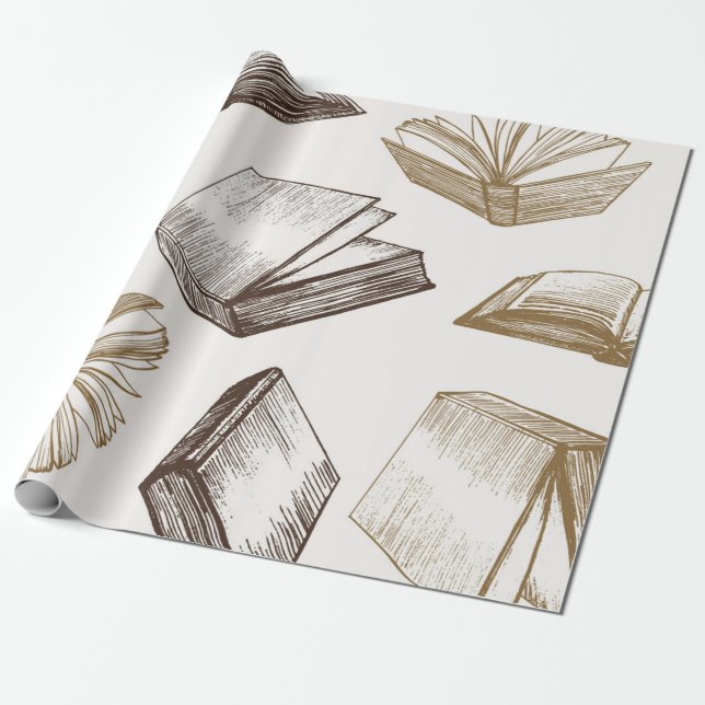 Buchmuster Geschenkpapier (Ungerollt)