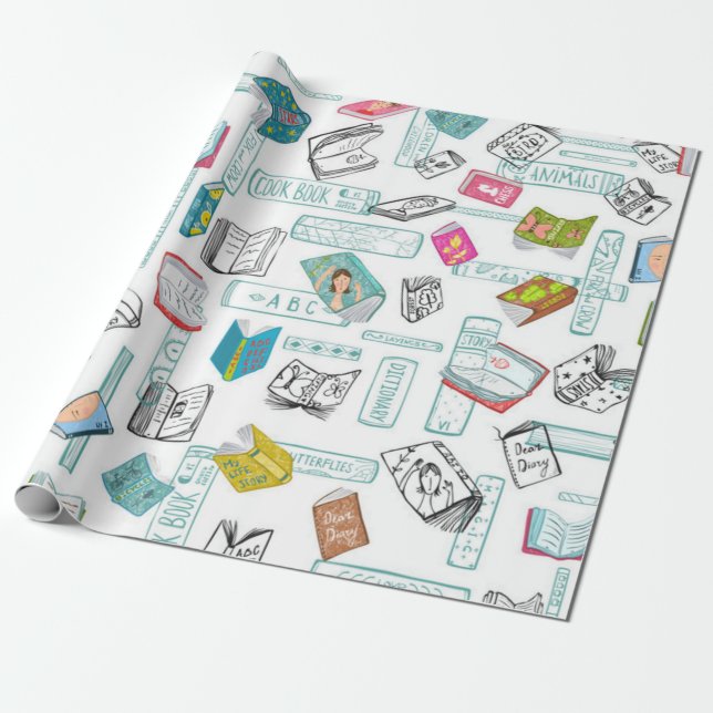 Buchmuster Geschenkpapier (Ungerollt)