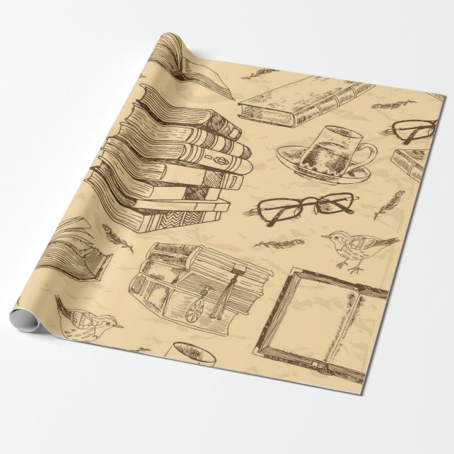 Buchmuster Geschenkpapier (Ungerollt)