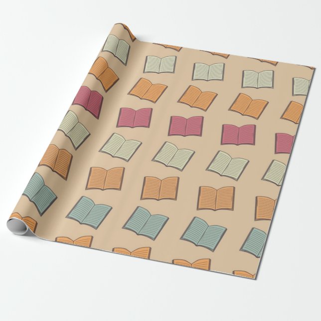 Buchmuster Geschenkpapier (Ungerollt)