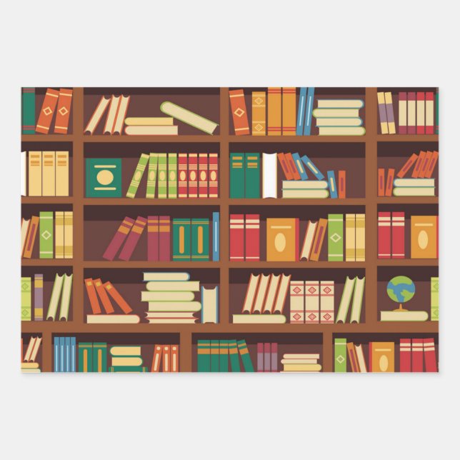 Buchmuster Geschenkpapier Set (Vorderseite)