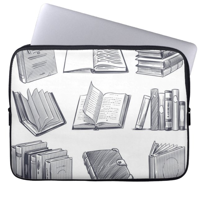 Buchmuster Laptopschutzhülle (Vorderseite)