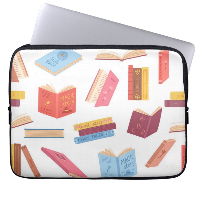 Buchmuster Laptopschutzhülle (Vorderseite)