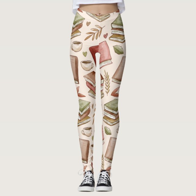 Buchmuster Leggings (Vorderseite)