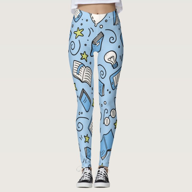 Buchmuster Leggings (Vorderseite)