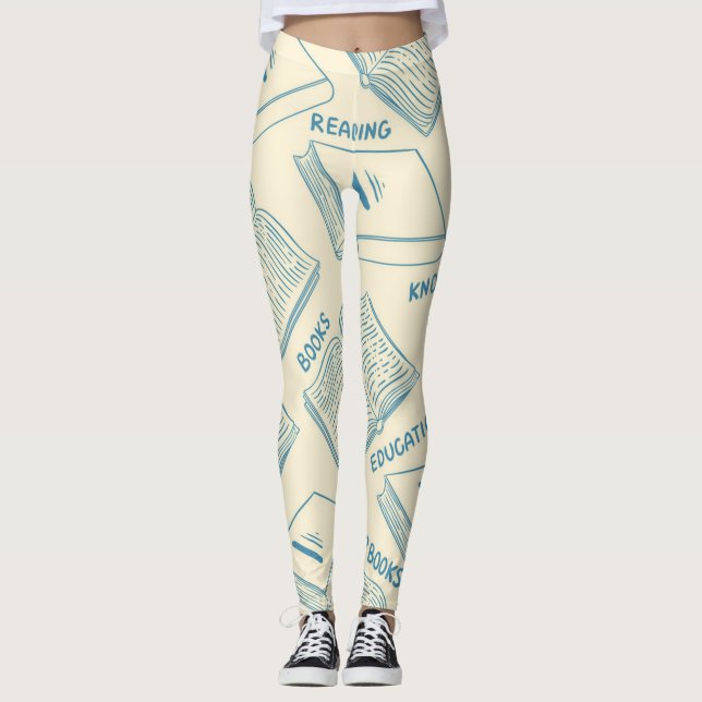 Buchmuster Leggings (Vorderseite)