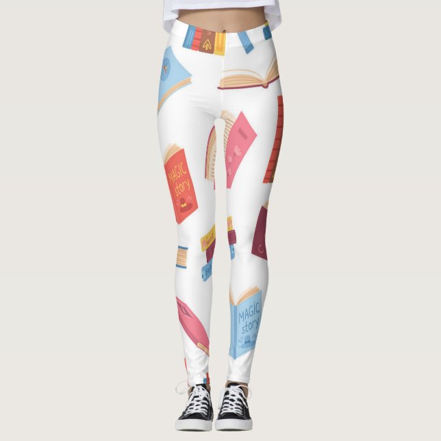 Buchmuster Leggings (Vorderseite)