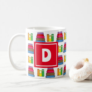 Buchmuster-Monogramm Kaffeetasse