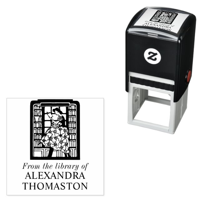 Buchname der Frau unter dem Bibliotheksnamen "Büch Permastempel (Beispiel)