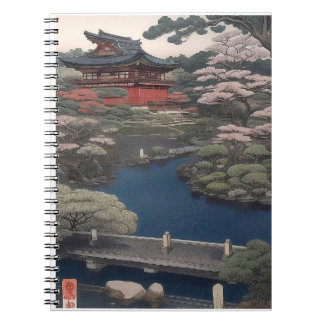 Buchnotiz - Tempel am Fluss - Japan Notizblock