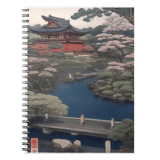 Buchnotiz - Tempel am Fluss - Japan Notizblock (Vorderseite)