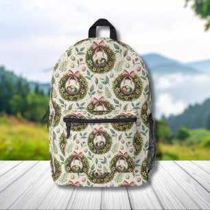 Buchsbaum-Osterkranz rosa Schleife mit Ei Bedruckter Rucksack