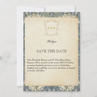 Buchseite im viktorianischen Stil - Hochzeit - Sav Save The Date