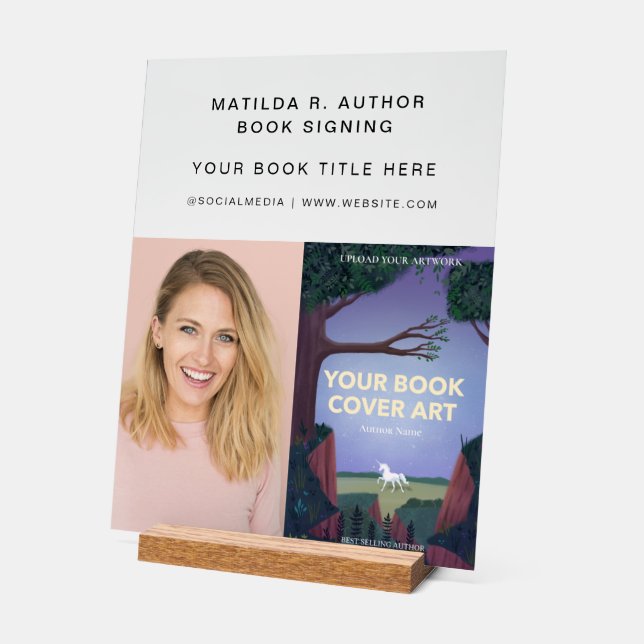 Buchsignierung | Autor-Buch-Startaktion Acrylschild (Winkel)