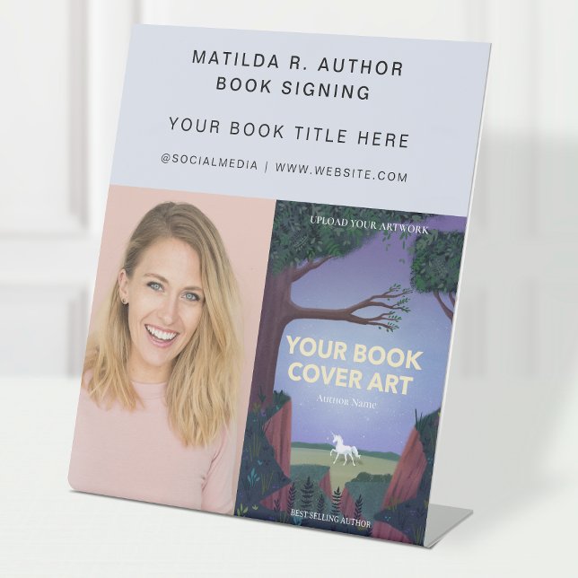 Buchsignierung | Autor-Buch-Startaktion Sockelschild (Von Creator hochgeladen)