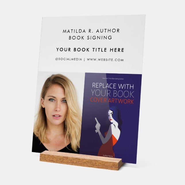 Buchsignierung | Autor Buchübersicht Werbeaktion Acrylschild (Winkel)