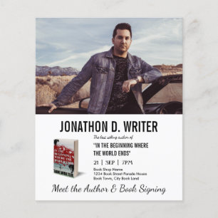 Buchsignierung für Autoren und Buchvorstellung Wer Flyer