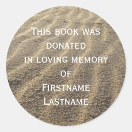 Buchspendensticker Sand Runder Aufkleber