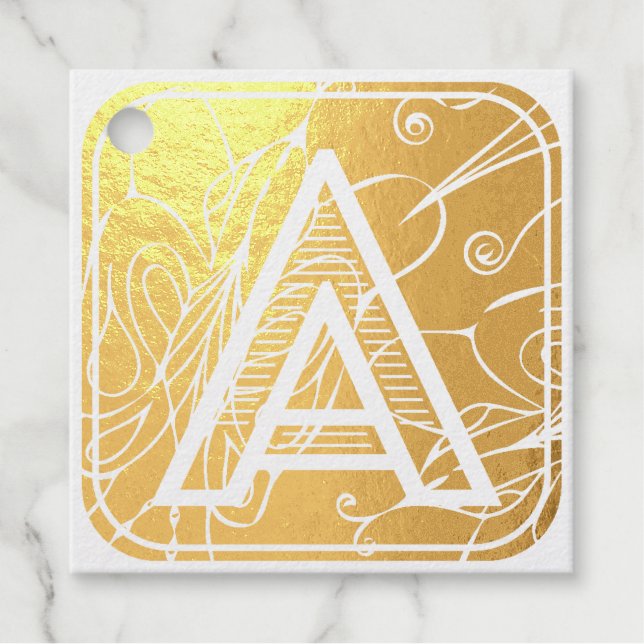 Buchstabe A Alphabet ABC Geschenkanhänger (Vorderseite)