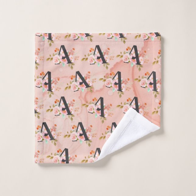 Buchstabe A Badhandtuch Set (Waschlappen)