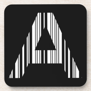 BUCHSTABE A BARCODE Erstes Anfangsbuchstaben-Barco Untersetzer