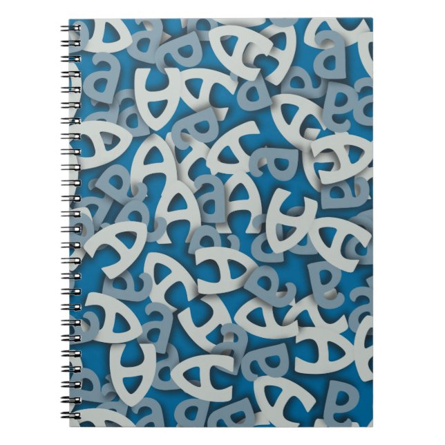 Buchstabe A Blau Notizblock (Vorderseite)