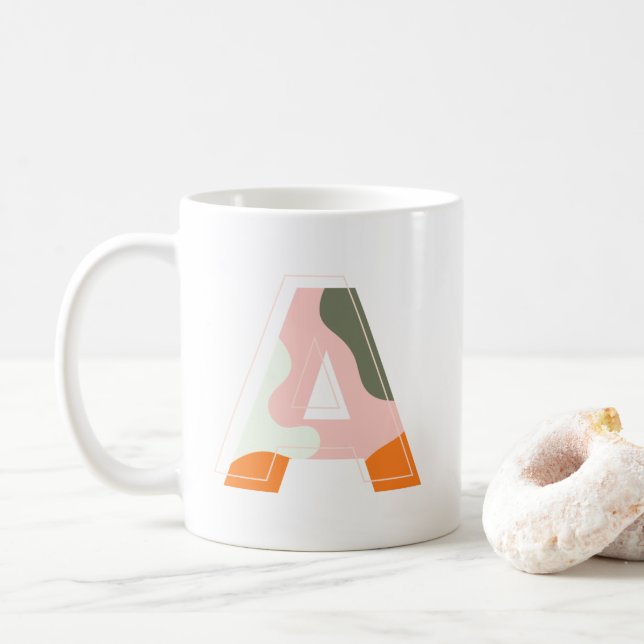 Buchstabe A | CAMOUFLAGE Kaffeetasse (Mit Donut)