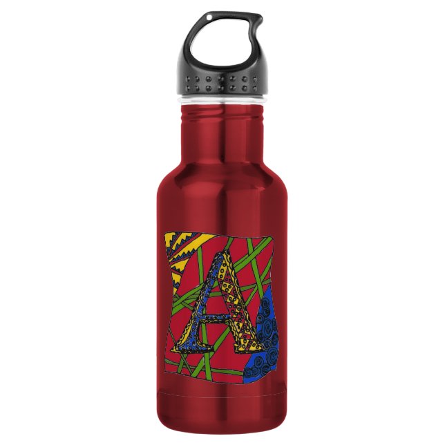 Buchstabe "A" Edelstahlflasche (Vorderseite)