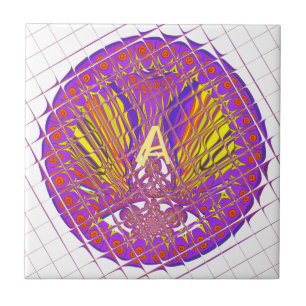 Buchstabe A, Farbige Logo-Textgestaltung Fliese