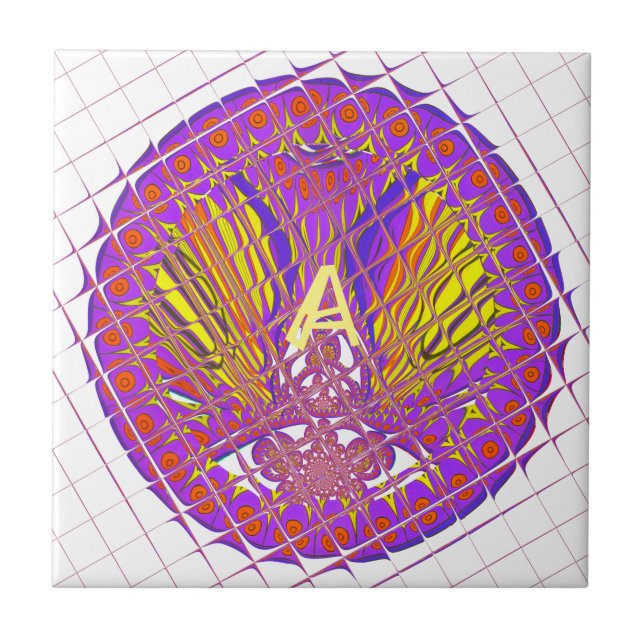 Buchstabe A, Farbige Logo-Textgestaltung Fliese (Vorderseite)