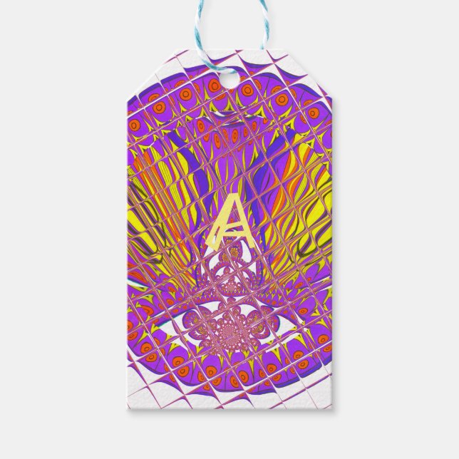 Buchstabe A, farbiges Logo Geschenkanhänger (Vorderseite)