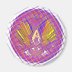 Buchstabe A, farbiges Logo Magnet