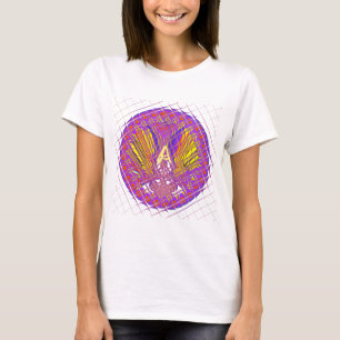 Buchstabe A, farbiges Logo T-Shirt
