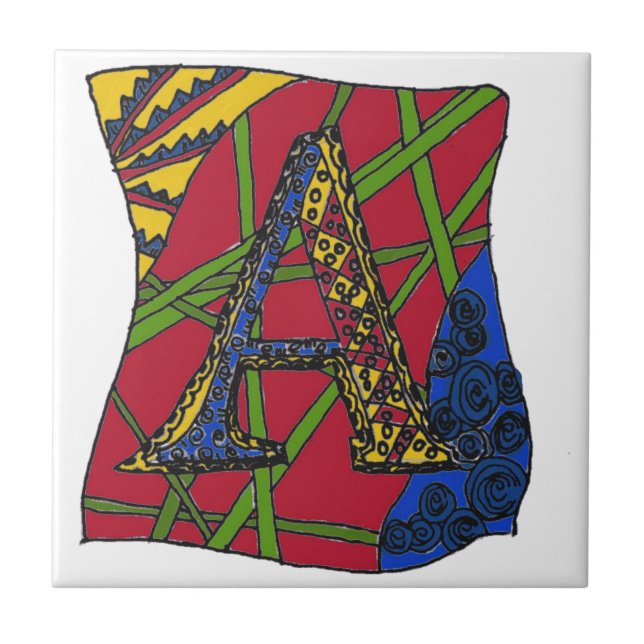 Buchstabe "A" Fliese (Vorderseite)