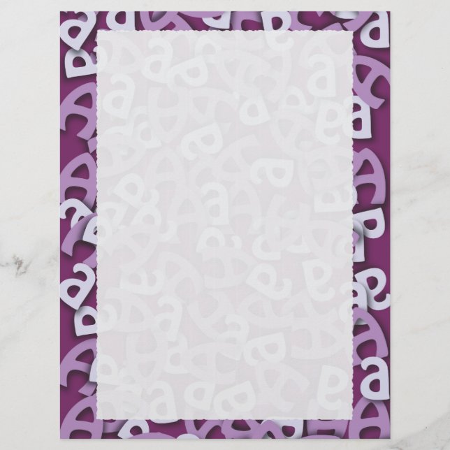 Buchstabe A Lila (Vorderseite)