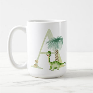 Buchstabe A mit Dinosauriern Kaffeetasse