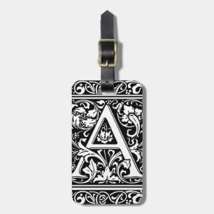 Buchstabe A Mittelalterliches Monogramm Art Nouvea Gepäckanhänger