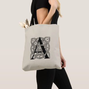 Buchstabe A Monogramm Vintage-Knotenprint