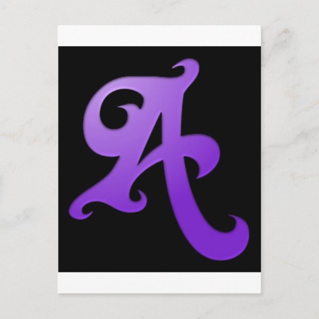 Buchstabe A Postkarte (Vorderseite)