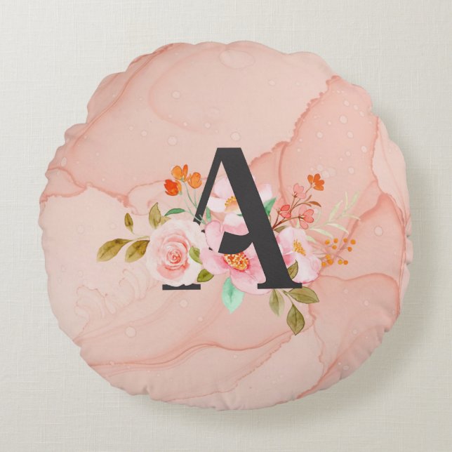 Buchstabe A Rundes Kissen (Vorderseite)