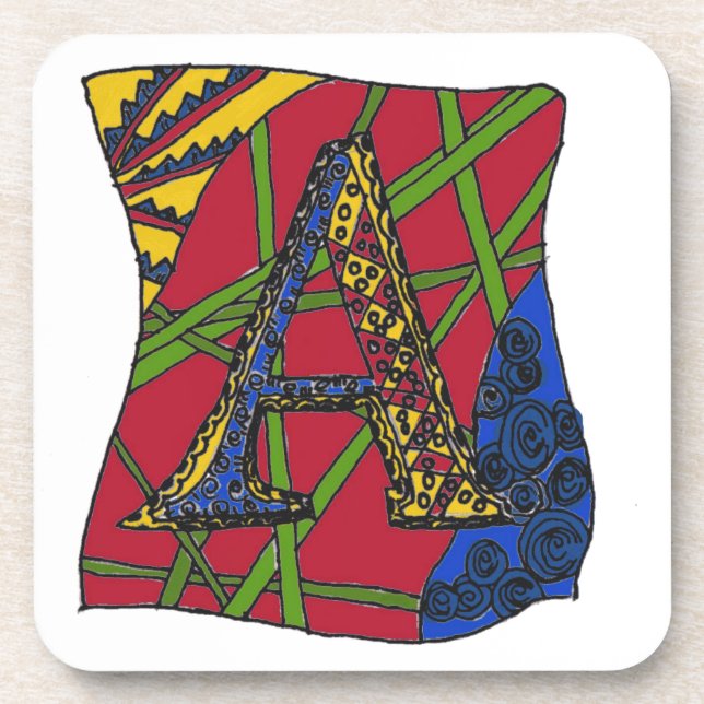 Buchstabe "A" Untersetzer (Vorderseite)