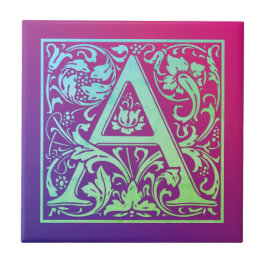 Buchstabe a Vintager erster Buchstabe Fliese