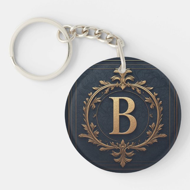 ⚜️ Buchstabe B Anfangs-Geschenk für Männer 🔑 Schlüsselanhänger (Vorderseite)