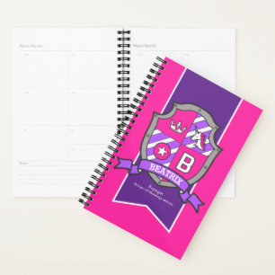 Buchstabe B Beatrix Name bedeutet Wappen pink Planer