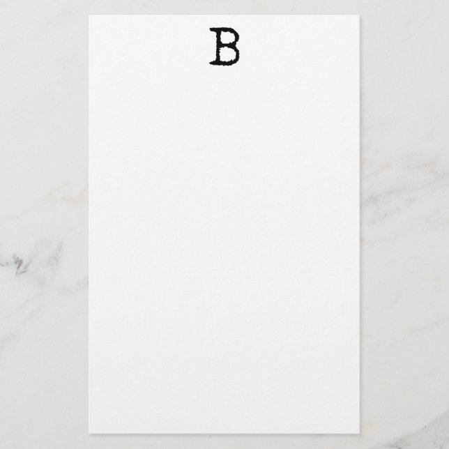 Buchstabe B Briefpapier (Vorderseite)