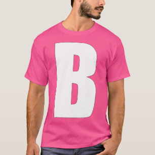 Buchstabe B Fett weiße Hauptstadt B für Teamnamen T-Shirt