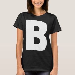 Buchstabe B groß und fett weiß T-Shirt